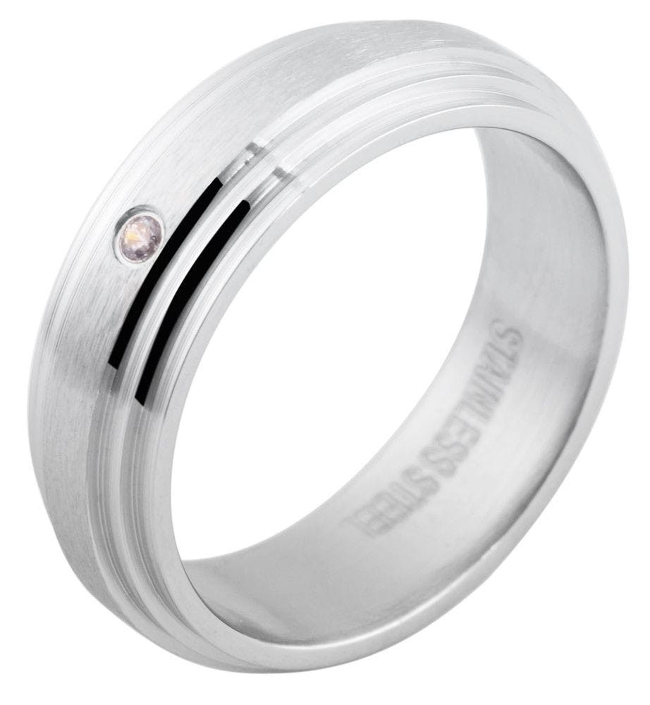 Akzent® Anel Feminino em Aço Inoxidável - Tam.74 - 0089