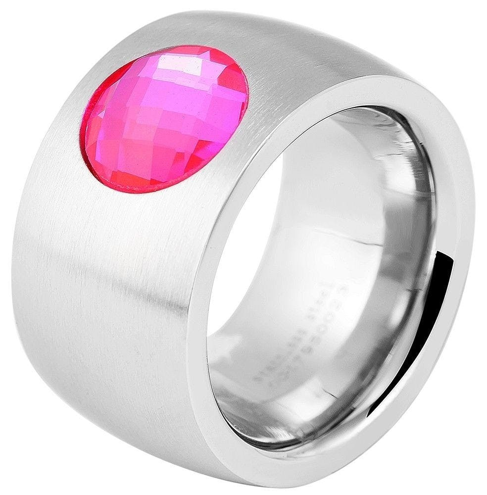 Akzent® Anel Feminino em Aço Inoxidável - Tam.62 - 0214