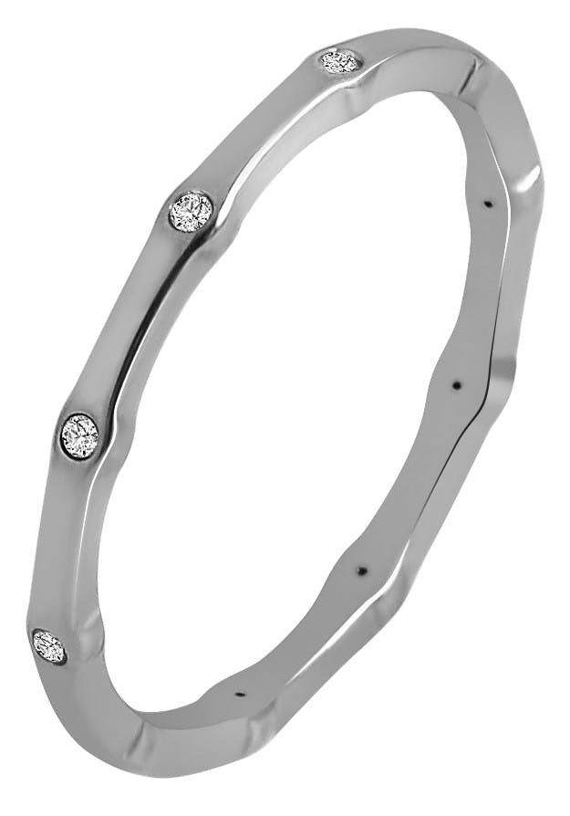 Akzent® Anel Feminino em Aço Inoxidável com Simili – Tam.54 – 0413