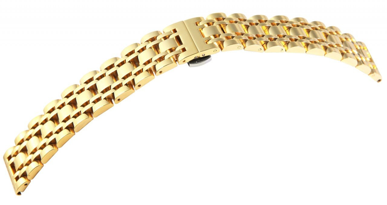 Bracelete para Relógio em Aço Inoxidável Dourada 24 mm - 8100140-240