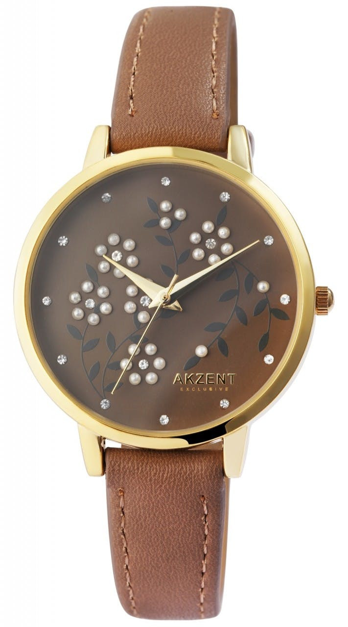 Relógio Akzent® Exclusive Mulher com Bracelete em Pele Sintética - 0249