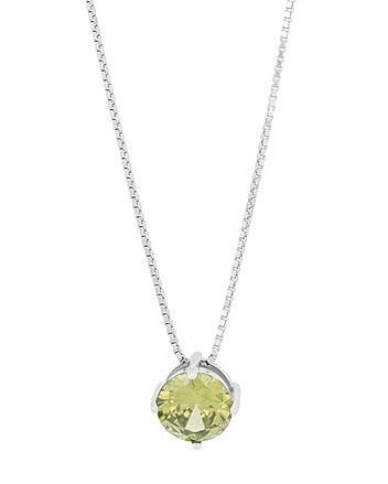 Colar "Celeste" em Prata de Lei 925 com Pingente Amarelo Banhado a Ródio 43+3 cm