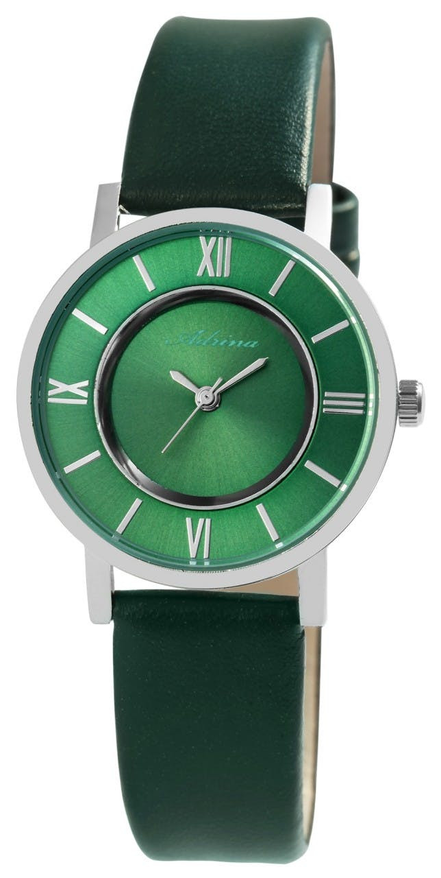 Relógio analógico feminino caixa metálica 32 mm bracelete em pele sintética - 1900226-007