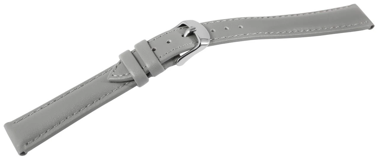 Mestre Artesão® Bracelete de Relógio Cinzenta em Couro Genuíno - 12mm - 0422