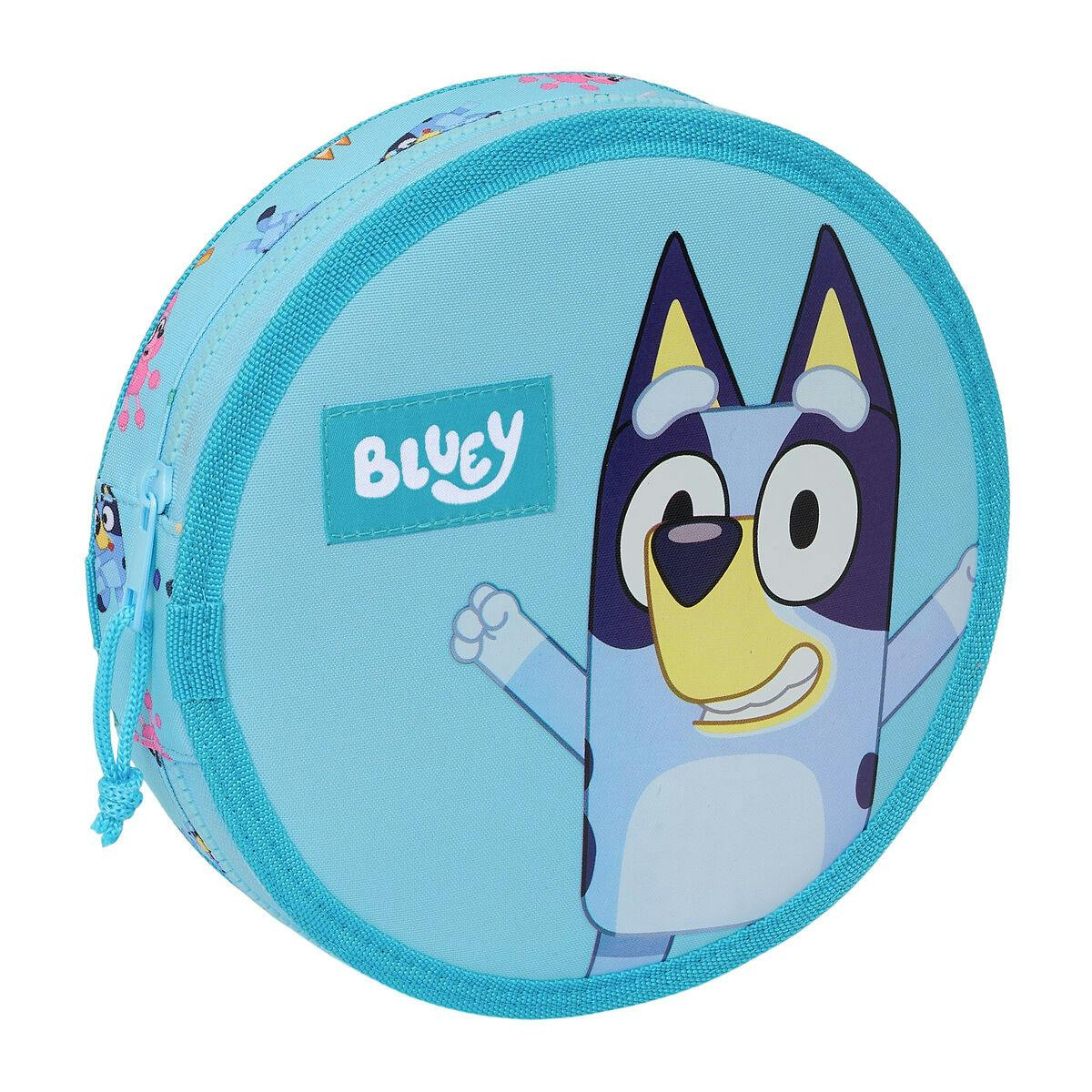 Estojo escolar Bluey azul celeste com 18 peças
