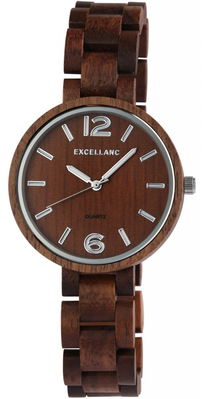 Relógio Excellanc® Mulher com Bracelete em Madeira - 1800235-003