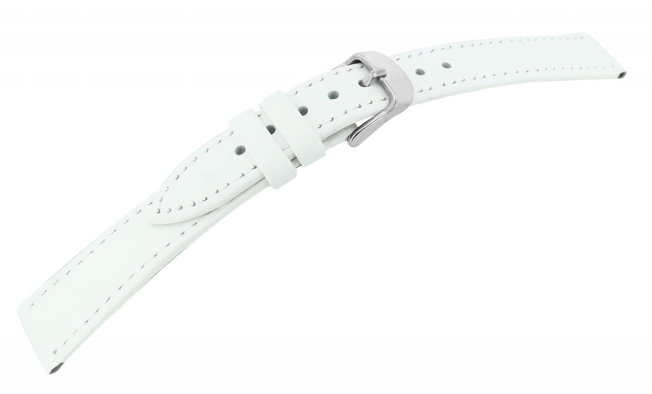 Mestre Artesão® Bracelete de Relógio Branca em Couro Genuíno – 20mm – 0548