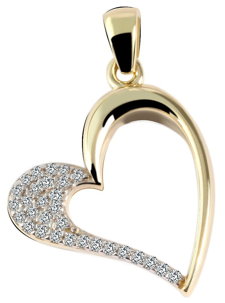 Joalharia Ouro 8k – Pingente em Ouro com Zircónias "Joy"