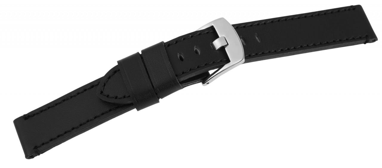 Bracelete para Relógio em Pele Genuína Preto 18 mm - 8000086-180