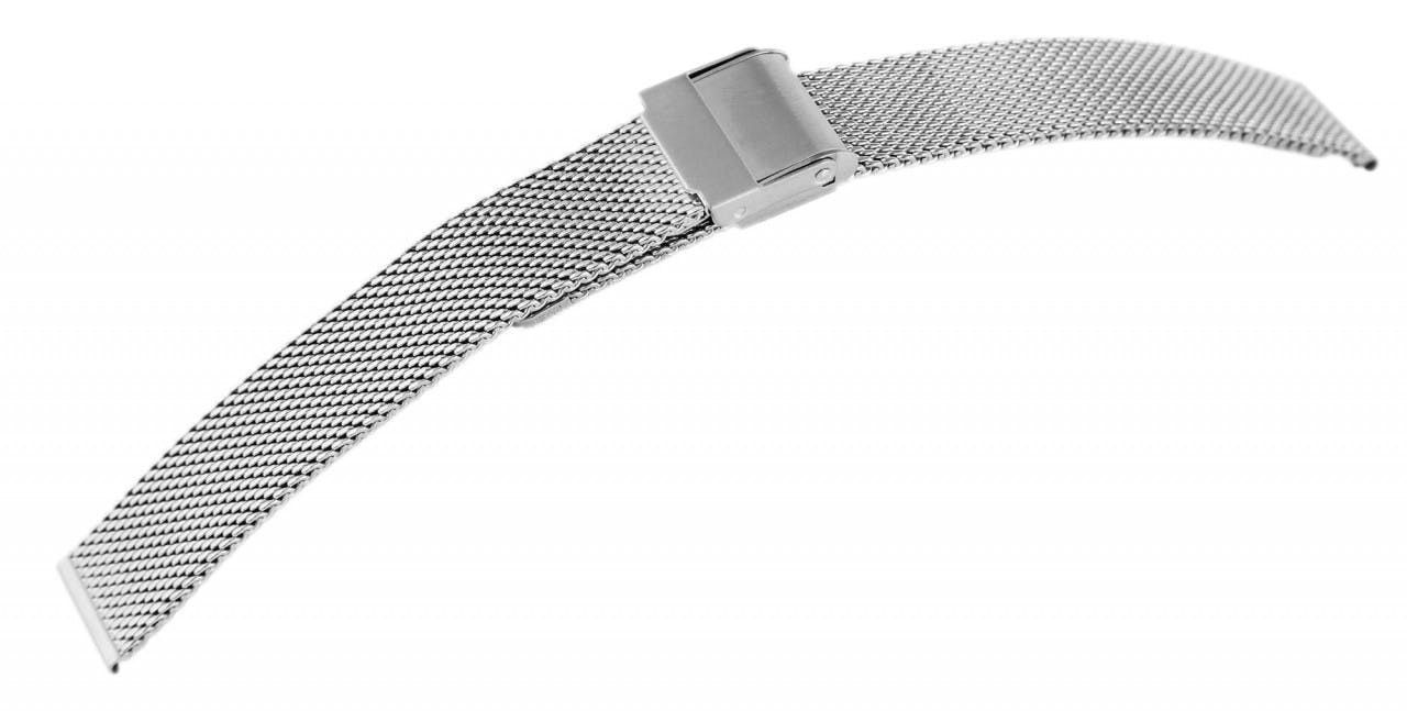 Mestre Artesão® Bracelete de Relógio Prateada em Aço Inoxidável - 10mm - 0098
