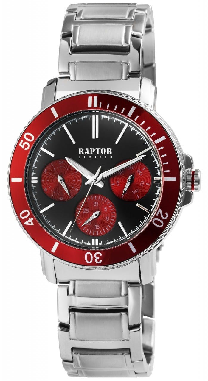 Relógio Raptor ® LIMITED Homem com Pulseira em Aço Inoxidável