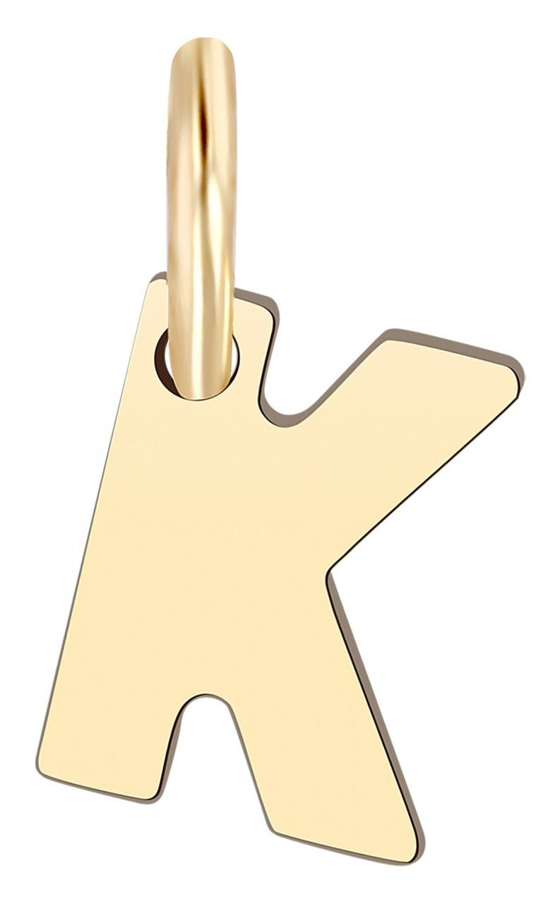Joalharia Ouro 8k – Pingente Letra "K" em Ouro