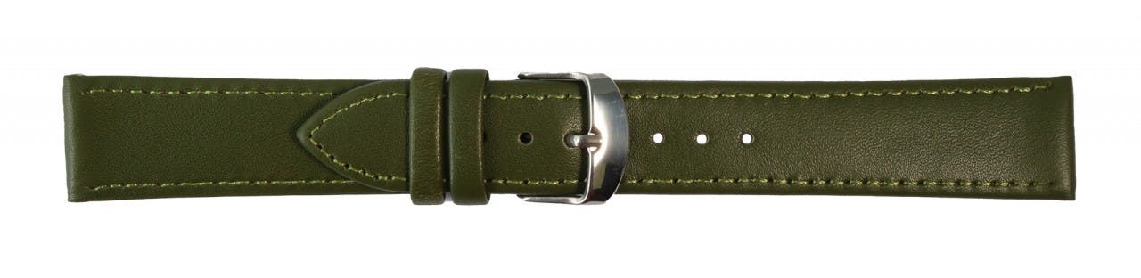 Mestre Artesão® Bracelete de Relógio Verde em Couro Genuíno – 18mm – 0570