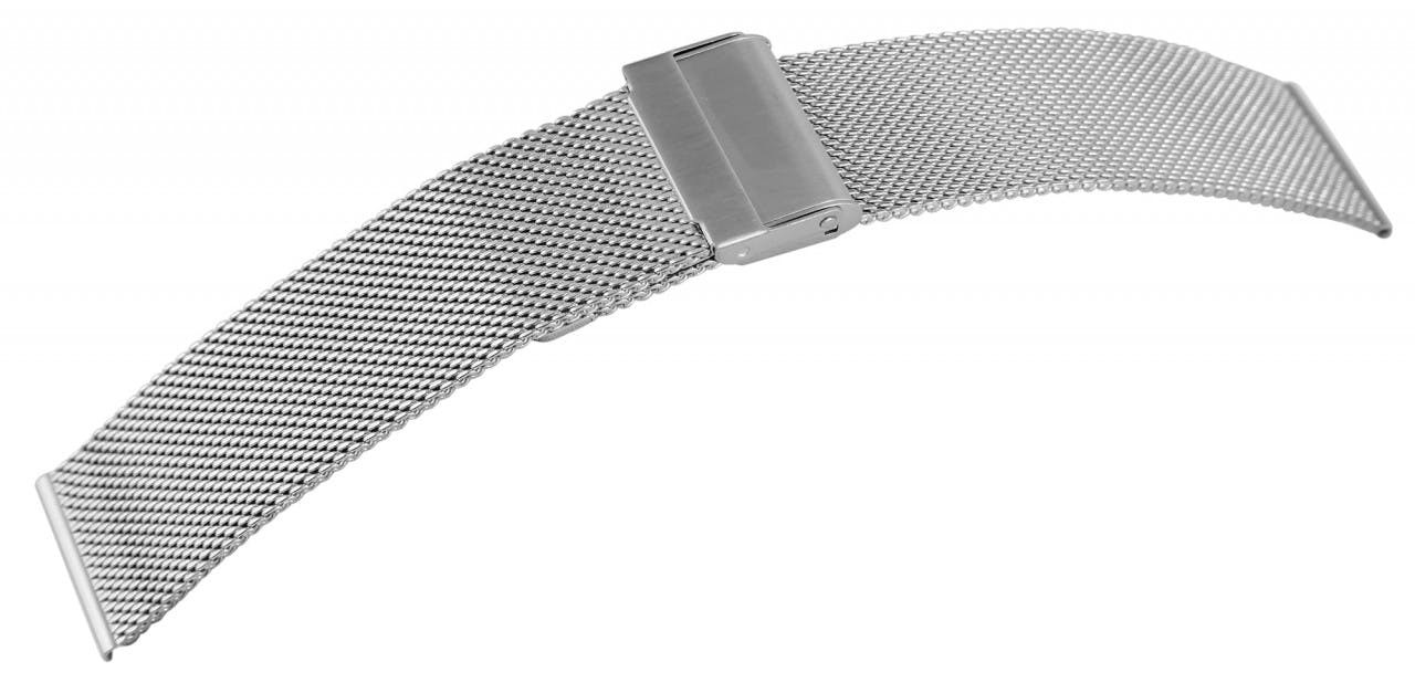 Mestre Artesão® Bracelete de Relógio Prateada em Aço Inoxidável - 20mm - 0098