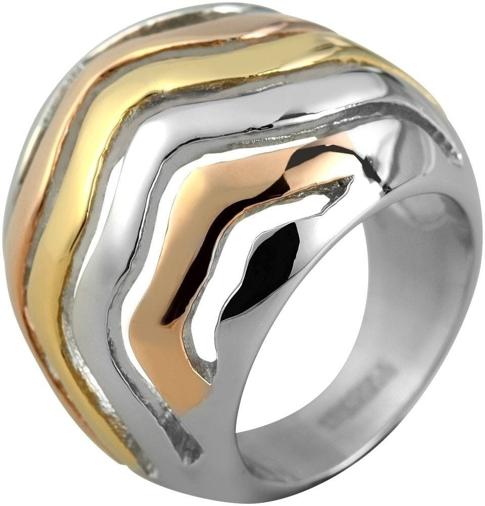 Akzent® Anel Feminino em Aço Inoxidável - Tam.54 - 0126