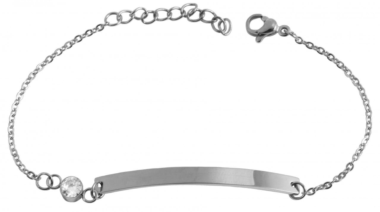 Akzent® Pulseira Prateada em Aço Inoxidável - 0530