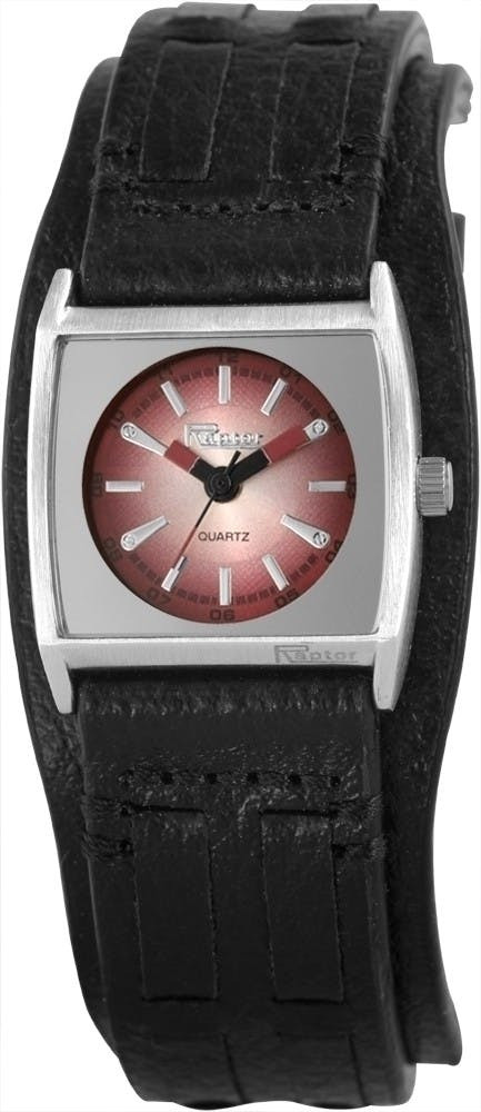 Relógio analógico feminino RA167 caixa metálica vidro mineral bracelete em pele