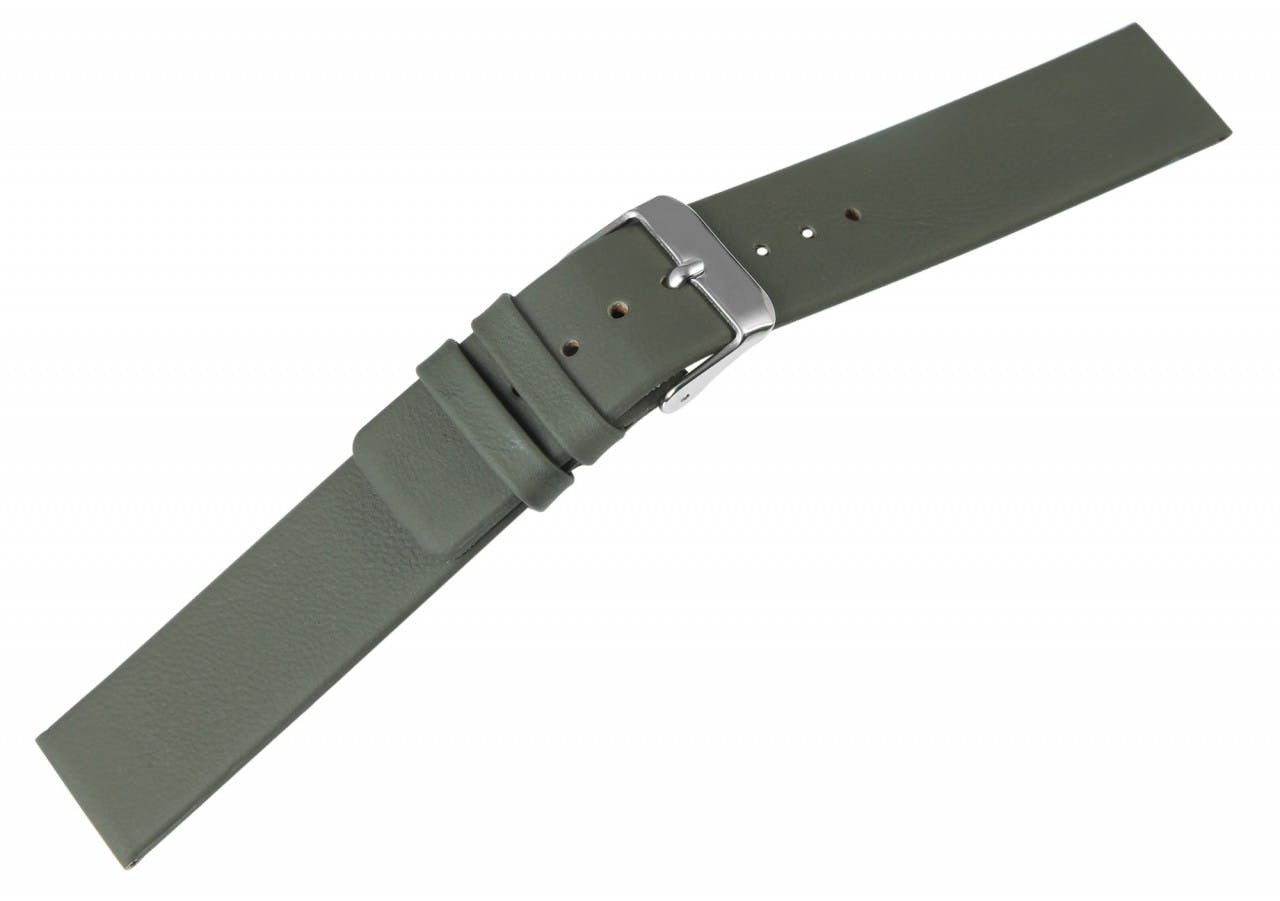 Mestre Artesão® Bracelete de Relógio Cinzenta em Pele Genuína - 18mm - 0294