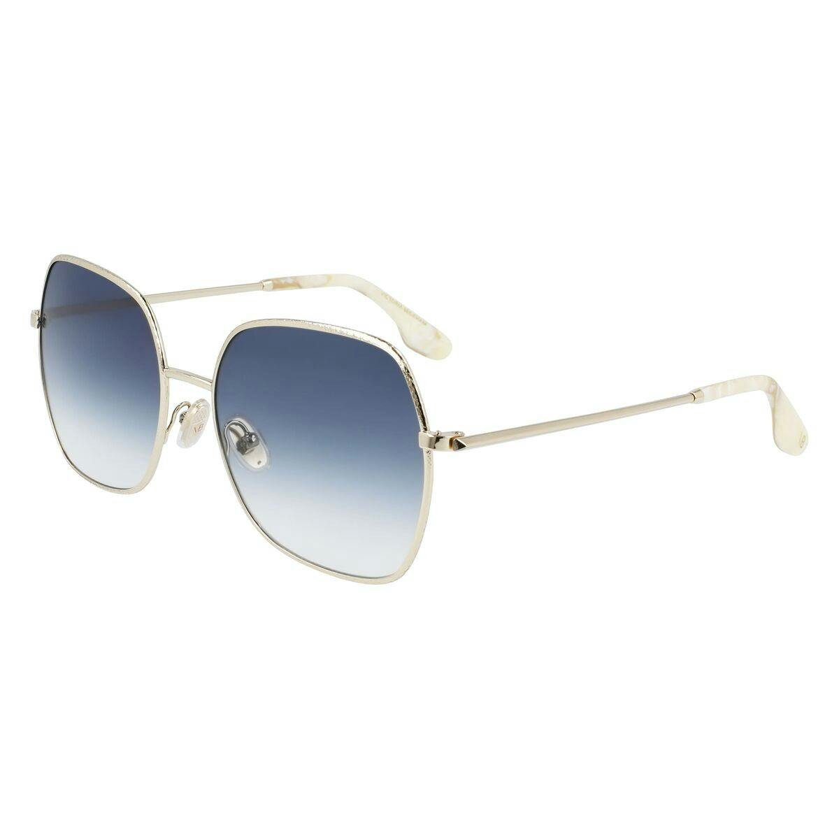 Óculos de sol feminino quadrado metal e acetato - 56 mm