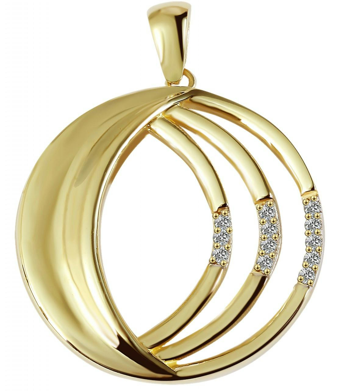 Joalharia Ouro 8k – Pingente em Ouro com Zircónias "Kirkja"