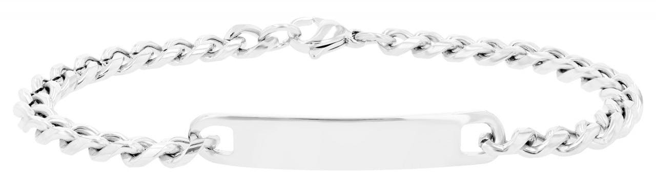 Akzent® Pulseira com Placa de Gravação em Aço Inoxidável - 18cm - 5030625-002