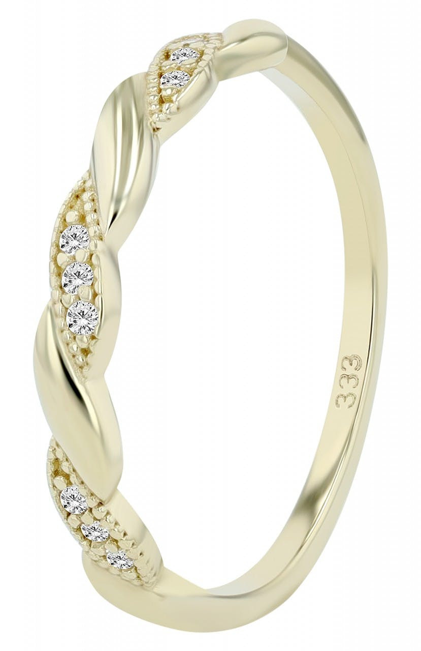 Joalharia Ouro 8k - Anel em Ouro "Akley" - Tam.56