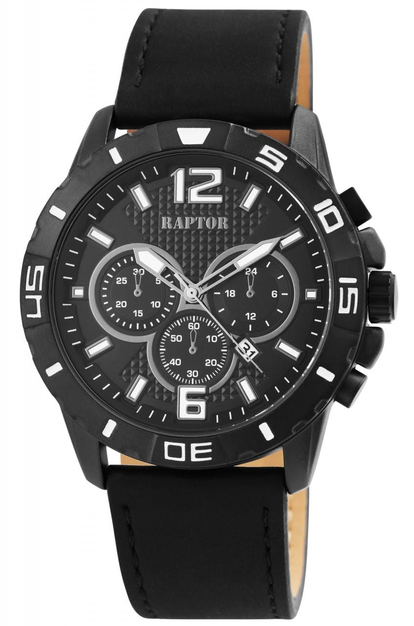 Relógio Raptor® Triang Homem com Bracelete em Pele Genuína