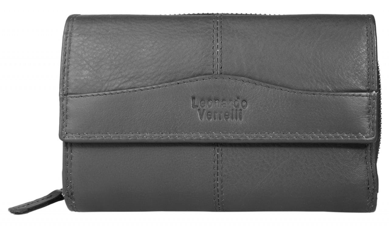 Leonardo Verrelli® Carteira Senhora em Couro Genuíno com Proteção RFID - 3000105-002