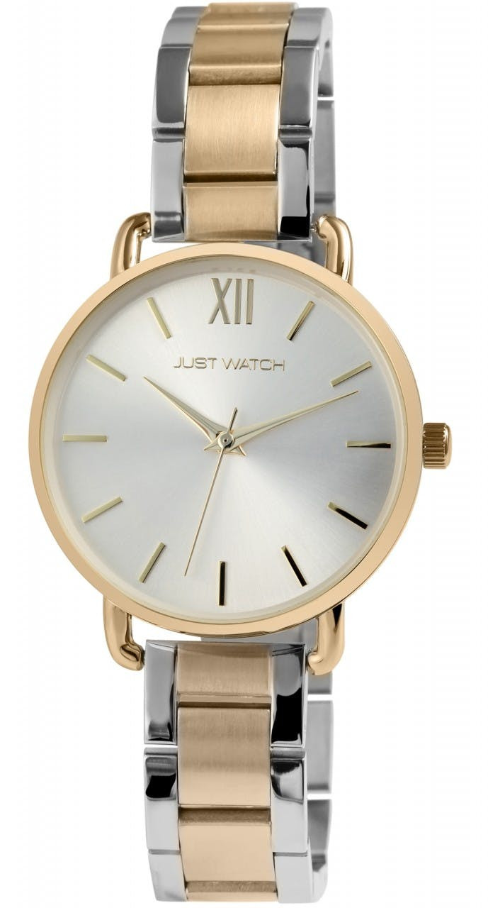 Relógio Felira em aço inoxidável bicolor com bracelete de elos