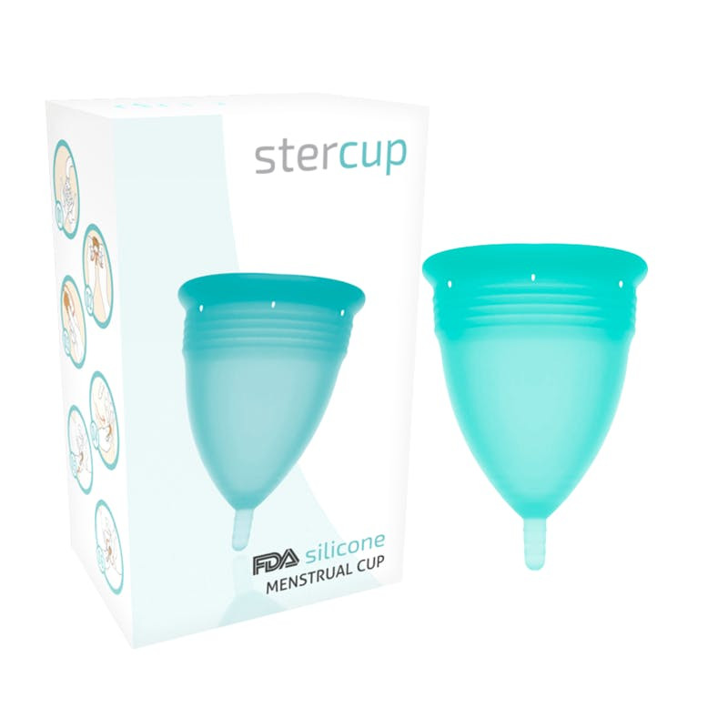 Stercup® Copo Menstrual De Silicone Fda Tamanho S Azul