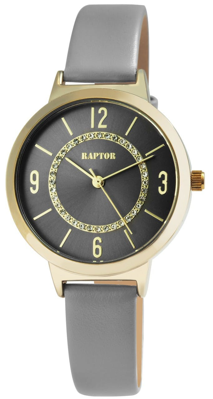 Relógio Raptor® Mulher com Bracelete em Pele Genuína - 0228