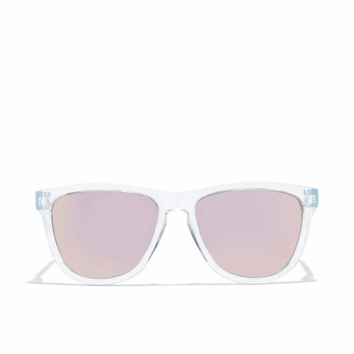 Óculos de sol polarizados One Raw transparente com armação dourada