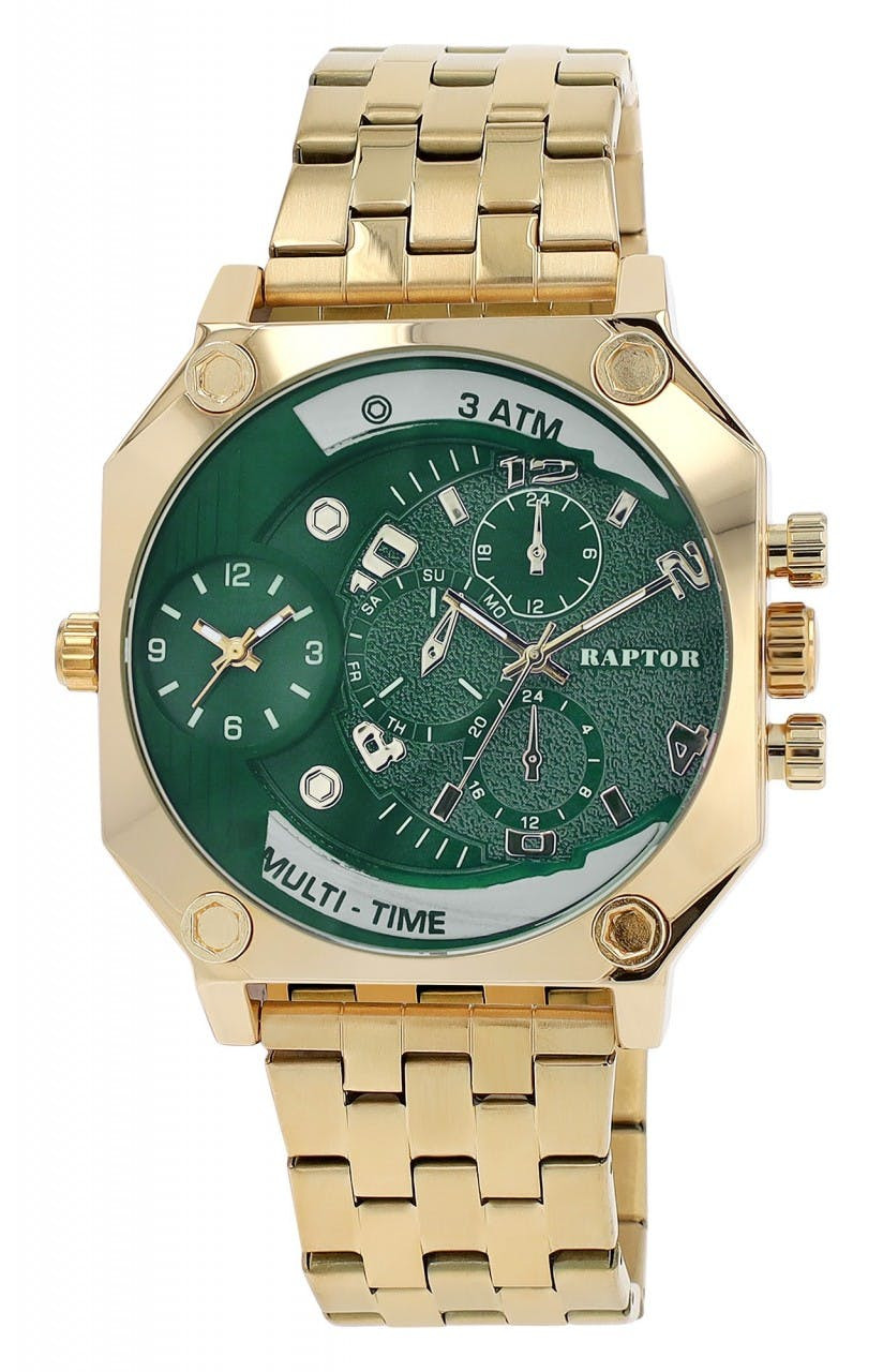 Relógio Raptor® Homem com Bracelete em Aço Inoxidável - 0389