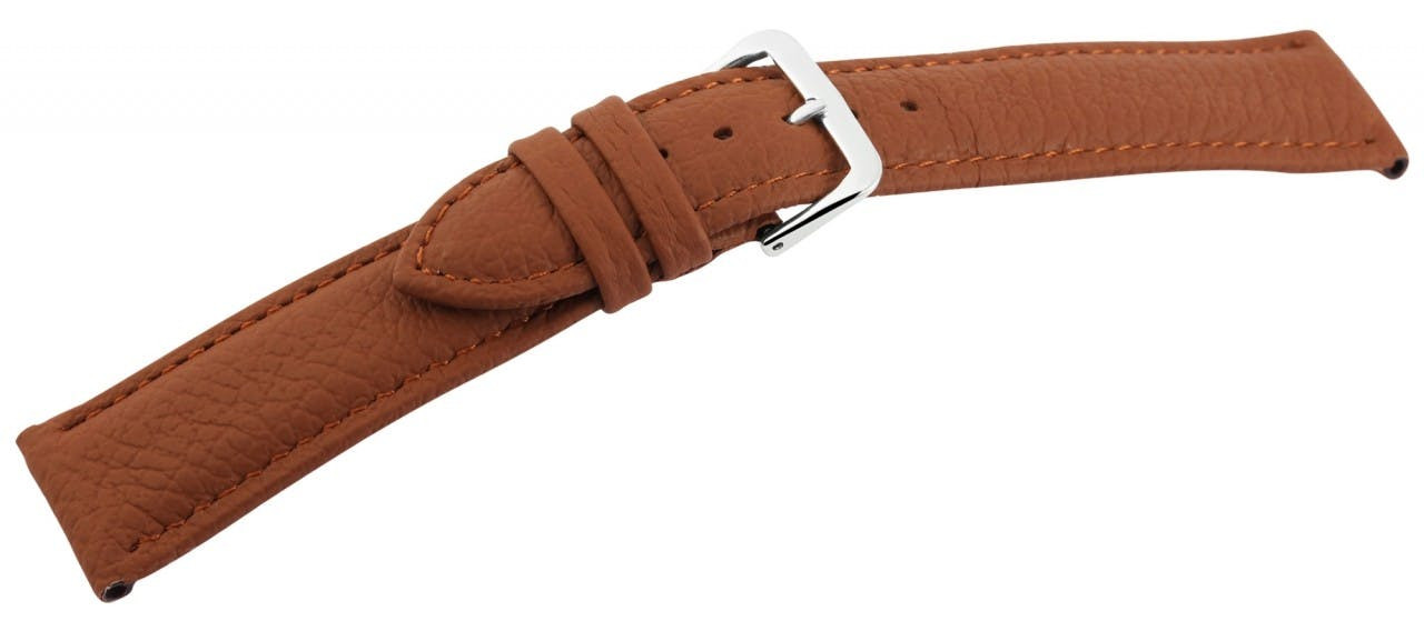 Mestre Artesão® Bracelete de Relógio em Couro Genuíno Castanho - 24mm - 8000075-240