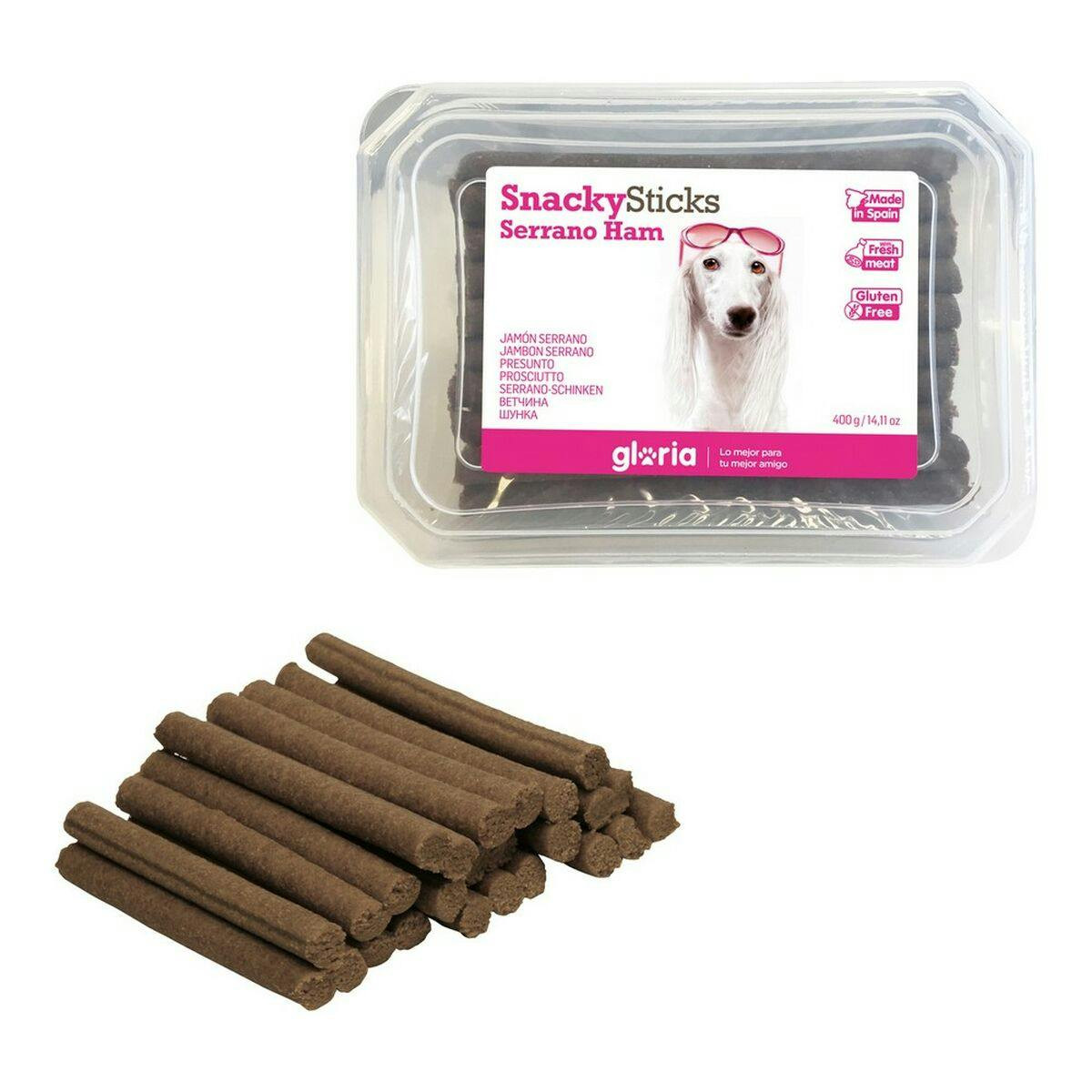 Snack para cães Gloria Snackys Sticks Presunto Barritas (800 g)
