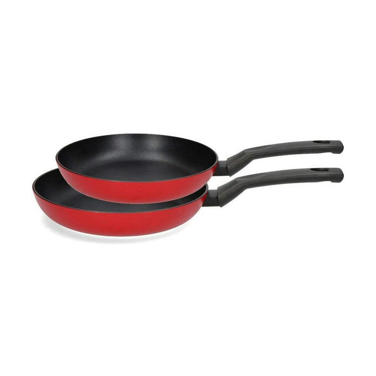 Fagor Elan 20+24 Cm 3 Rouge Alumínio Extra Grosso Fritar Frigideira