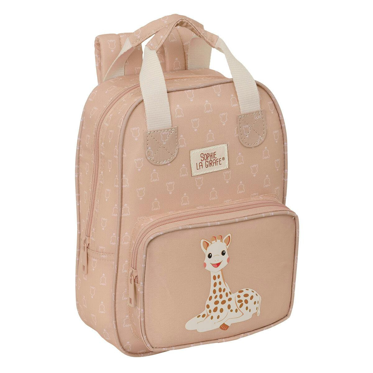 Mochila Escolar Sophie la Girafe Bege 20 x 28 x 8 cm.