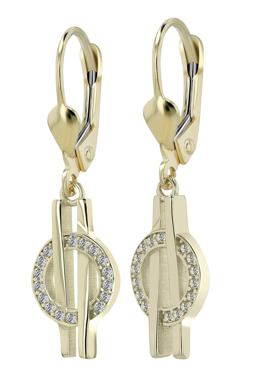 Joalharia Ouro 8k – Brincos de Argola em Ouro com Zircónias "Mayla"
