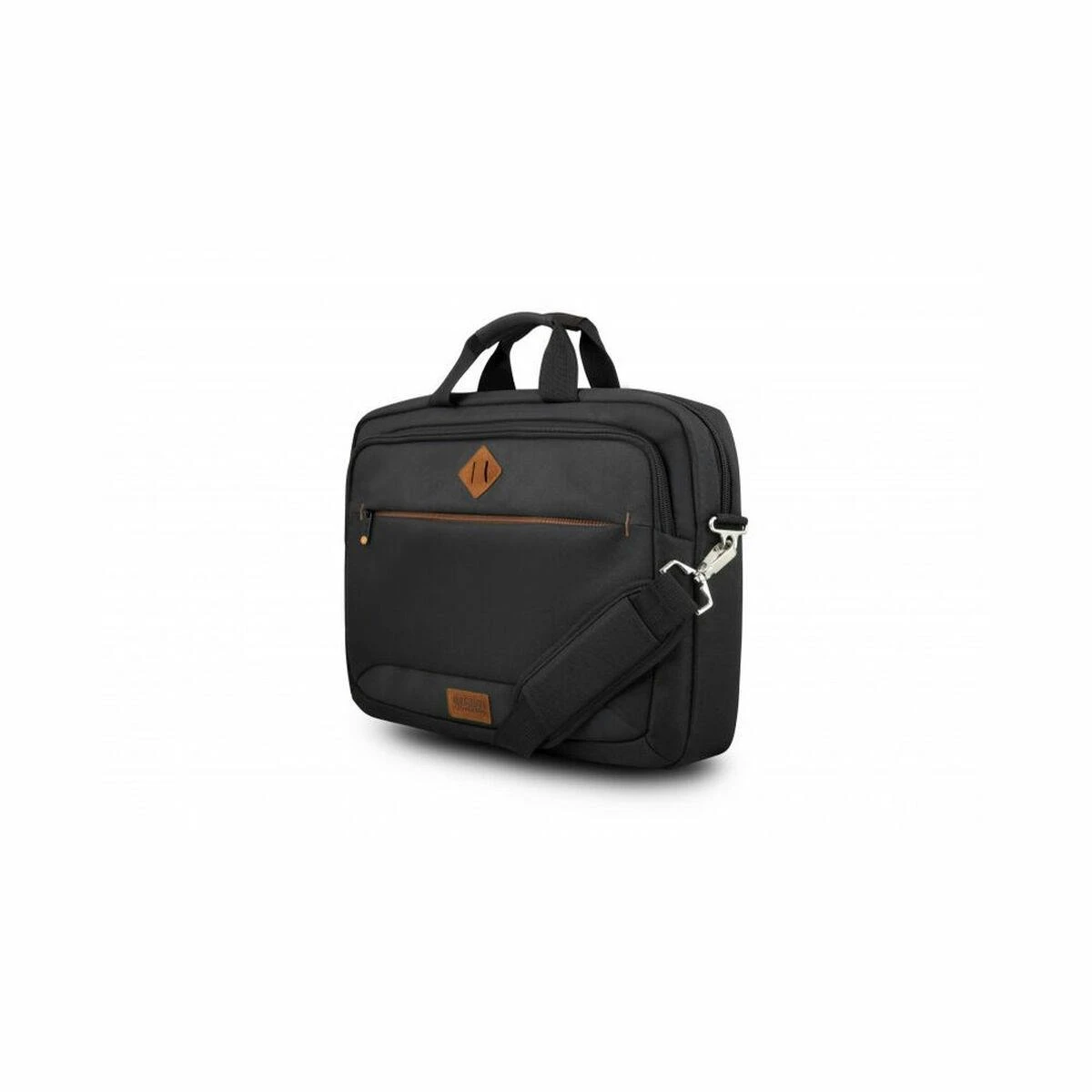 Mala porta‑computador 14" polyester preta