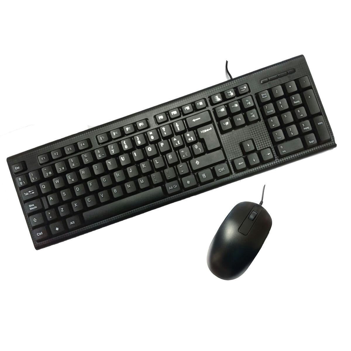 Teclado e Rato CoolBox HK-616 + HM-81 Preto Espanhol Qwerty espanhol
