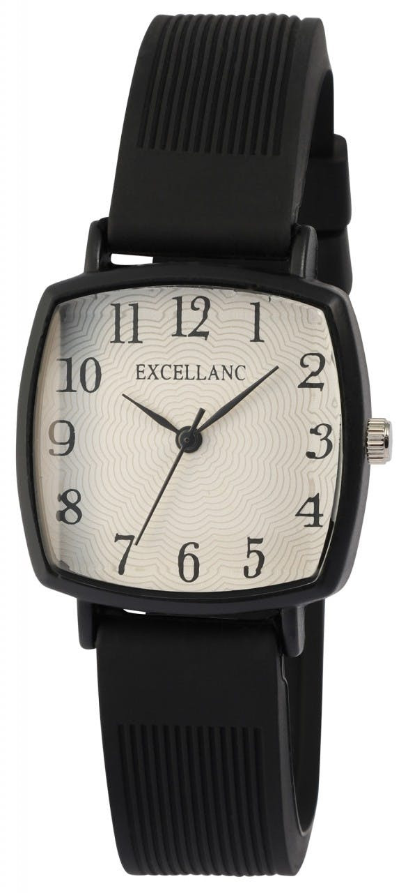 Relógio analógico com bracelete de silicone e caixa metálica - 1500008-003