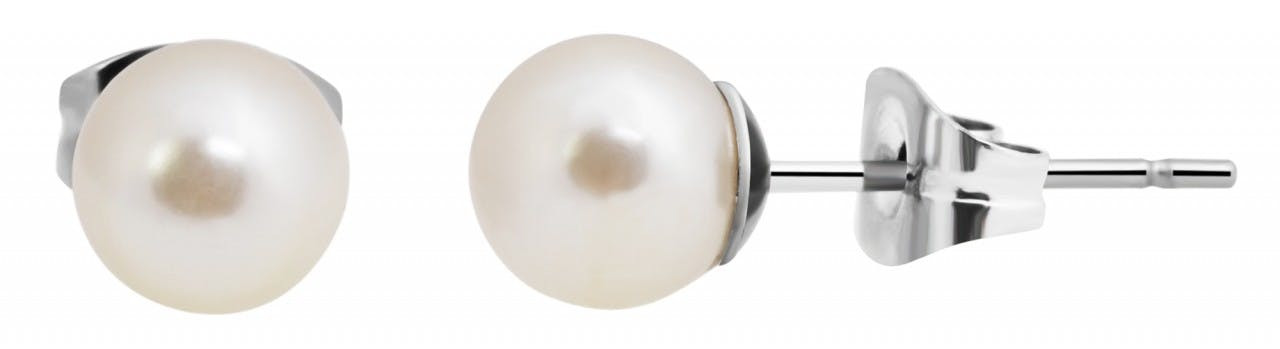 Akzent® Brincos com Pérolas em Titânio - 0187