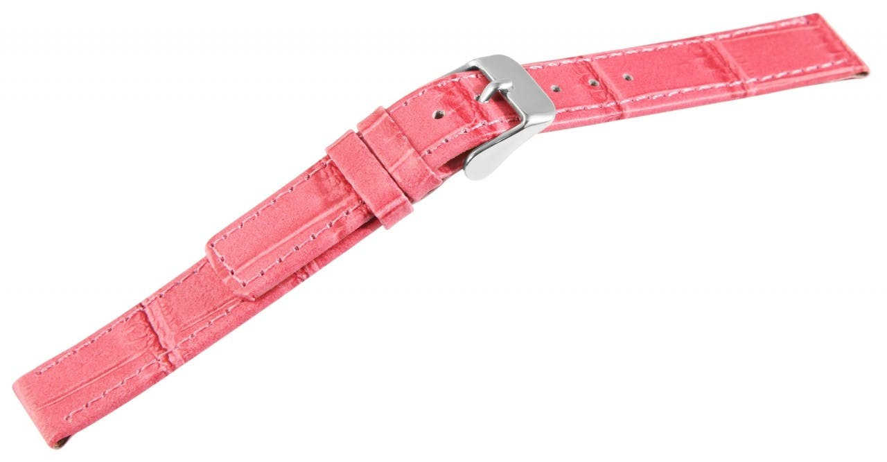 Mestre Artesão® Bracelete de Relógio em Couro Genuíno Rosa - 12mm - 8000413-120