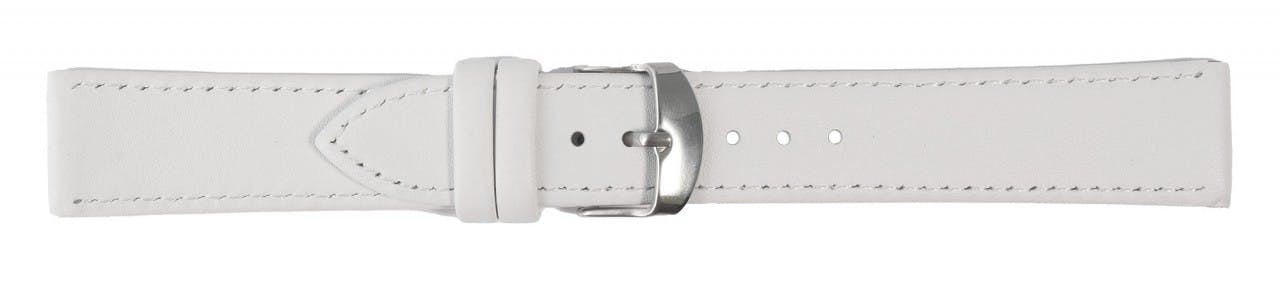 Mestre Artesão® Bracelete de Relógio Branca em Couro Genuíno – 12mm – 0480
