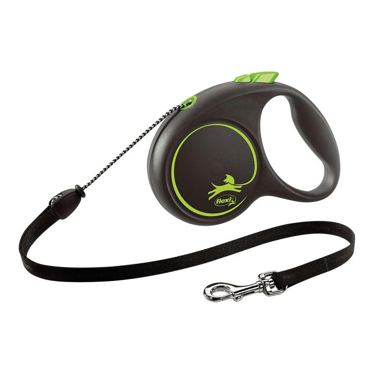 Trela para Cães Flexi BLACK DESIGN 5 m Tamanho M Verde