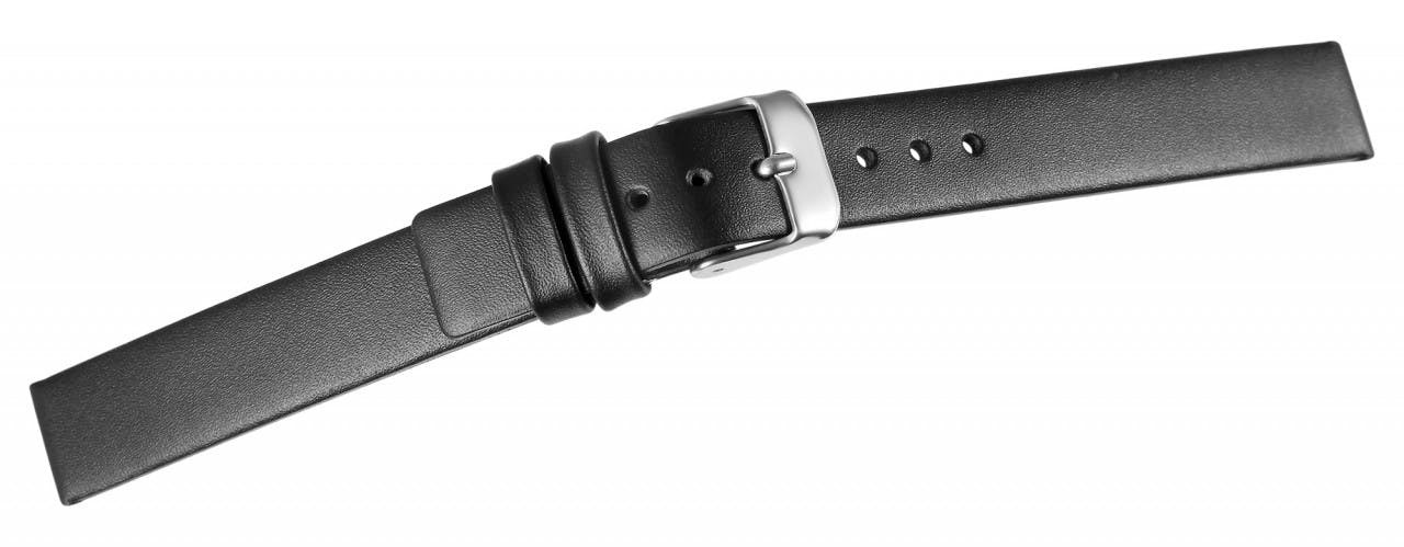 Mestre Artesão® Bracelete de Relógio em Couro Genuíno Preto 14mm - 0084