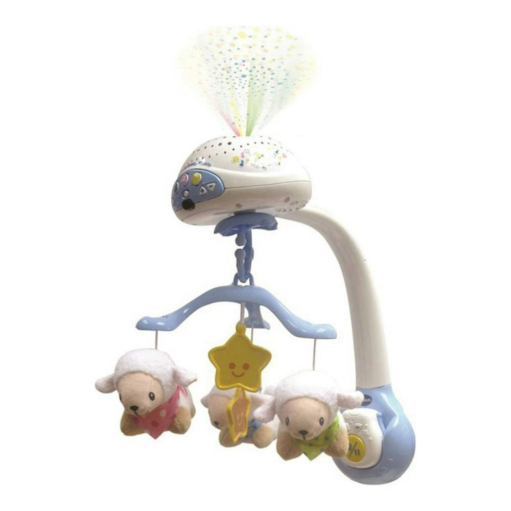 Carrossel para berço Lumi Sheep - móvel musical azul