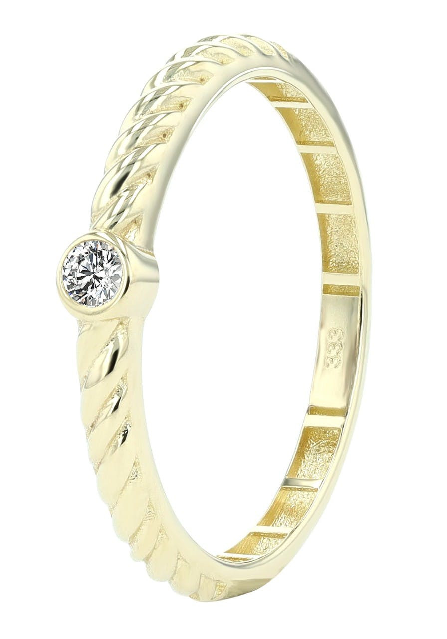 Joalharia Ouro 8k – Anel em Ouro com Zircónia "Maila" – Tam.50