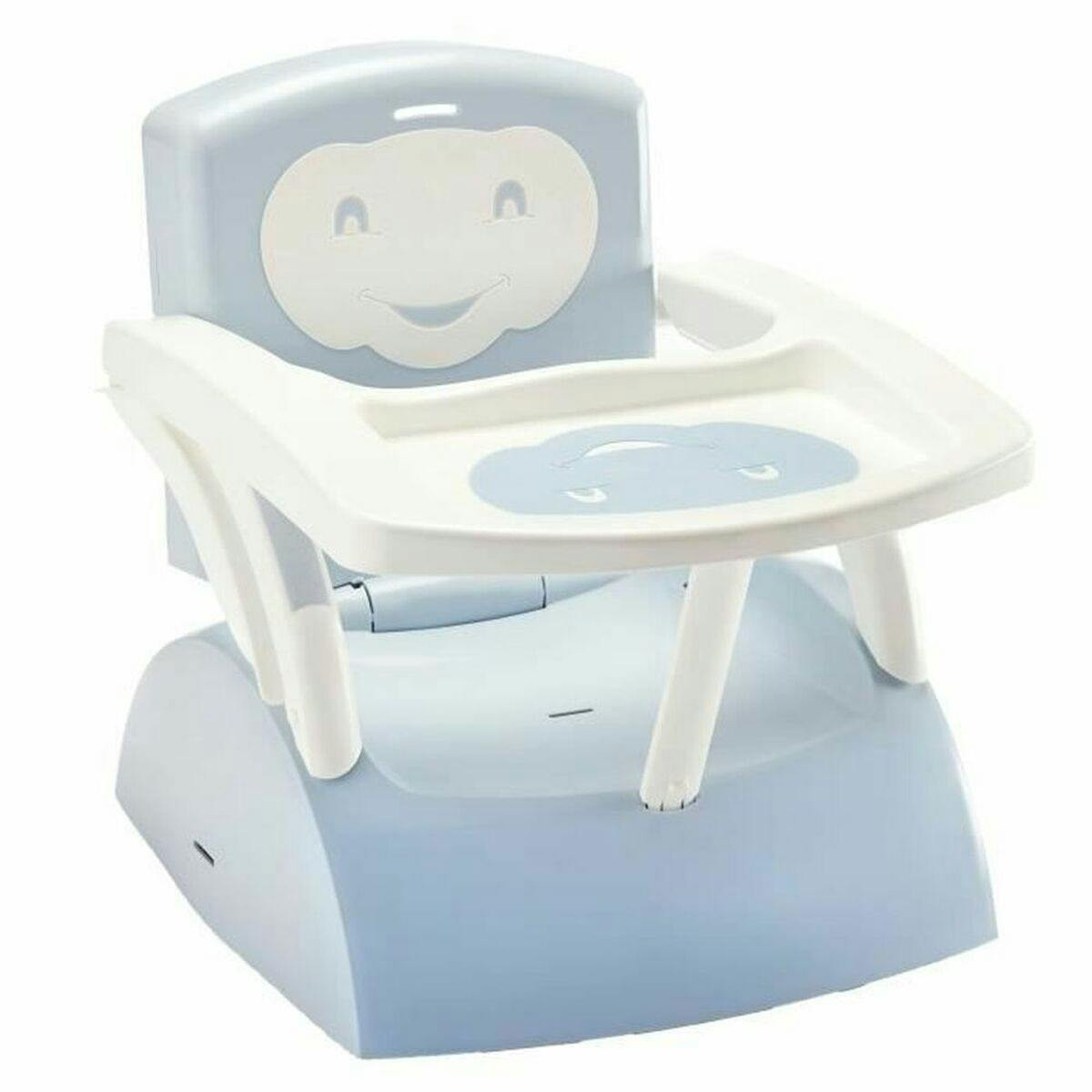 Elevador Babytop azul e branco