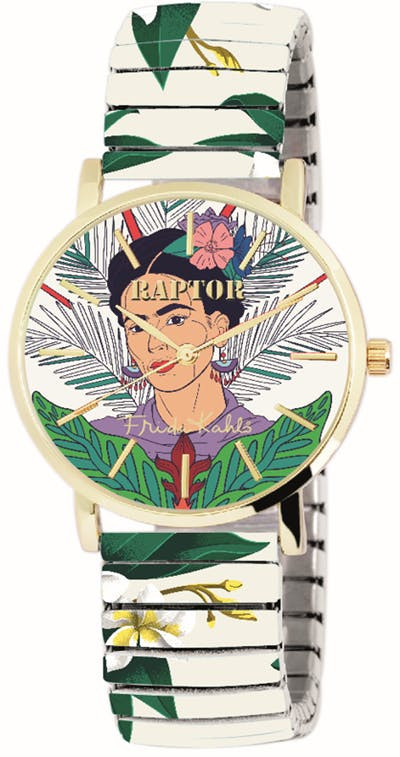 Relógio Raptor ® Mulher “Frida Kahlo Edition” Bracelete em Aço Inoxidável - RA10255-008